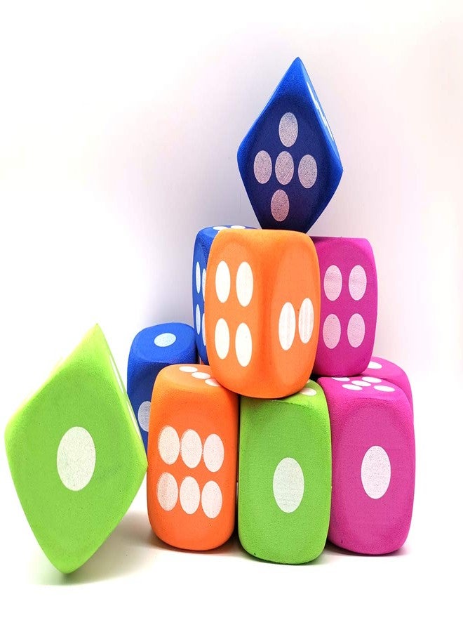 Qidiwin Jumbo EVA Dices, Giant Dot EVA Foam Dices for Kids Building Blocks,Educational,Party Suppliers, 4 Color,12PCS - Image 4